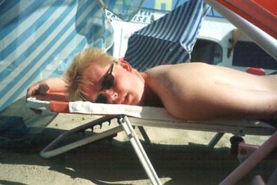 Ralf entspannt am Naxos Strand