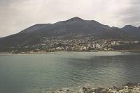 Blick vom Hafen auf Kyparissia