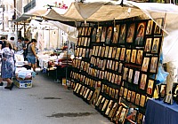 Kyparissia Markt Ikonenstand