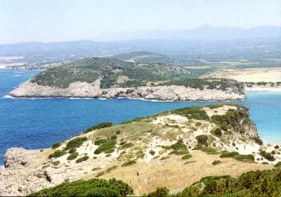 Voidokilia-Bucht Öffnung zum Meer