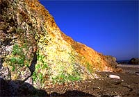 Strand Paleochori m.grünen Kupfersalzen