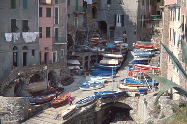 Boote in Riomaggiore