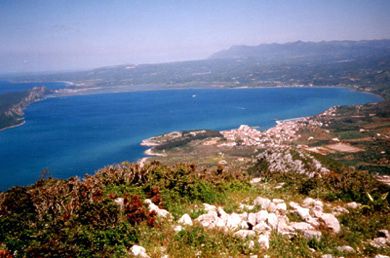 Bucht von Navarino, Blick v. A. Nikolaos