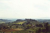 Radda - Blick auf toskanische Landschaft