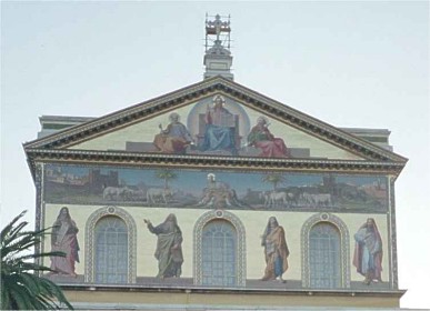St. Paul vor den Mauern, Detail der Fassade