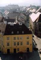 Blick vom Feuerturm auf  Soprons Altstadt