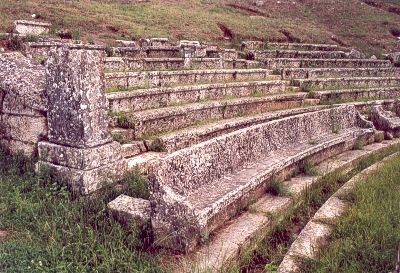 Sitzreihen im antiken Theater