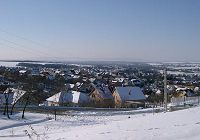 Winterpanorama Pécel und Budapest