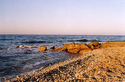 Strand von Agios Isidoros, später Nachmittag