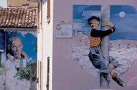 Wandmalereien am Piazzetta Gabena