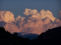 Wolken über dem Taygetos Bergen