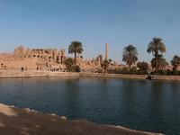 Blick vom Heiligen See zur Karnak - Tempelanlage