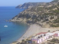 Blick auf Korfos Beach