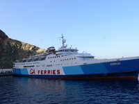 Romilda im Hafen Athinios
