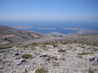 Mt.Kóchylas,788m.ü.M., Sicht auf Platia-,Sarakino Insel+Cape M