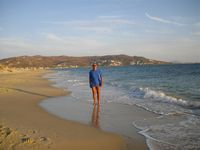 Strandspaziergang an endlosen Stränden Plaka/Naxos