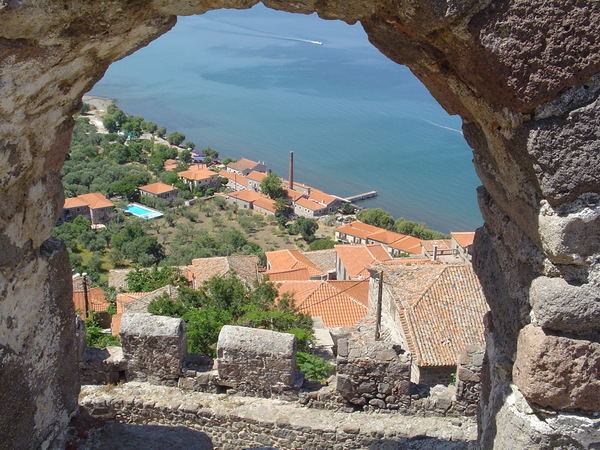 Blick von der Burg von Molivos