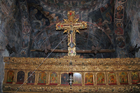 Klosterkirche Dekoúlou Kreuz über Ikonostase