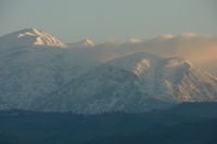 Der Klokos hinter Aigio im Schnee-Dez. 2008