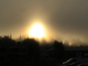 Nebel und Sonnenaufgang bei uns in Ørje
