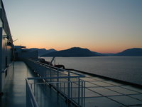Hafeneinfahrt Igoumenitsa früh am Morgen 10/2009