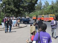 Addis Abeba Strassenszene nahe Uni