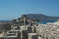 Basilika Agios Stefanos Hintergrund Insel Kastri