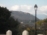Blick vom Kloster auf das Palamidi von Nafplion
