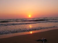 Sonnenuntergang am "Golden Beach"