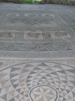 Mosaik im Haus des Dionysos im archäologischen Park
