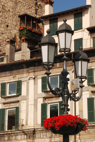 romantische Winkel in der Altstadt von Brescia