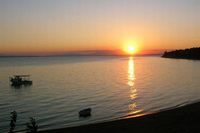 Sonnenuntergang in der Bucht von Psakoudia
