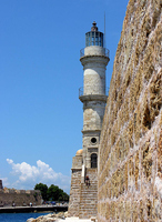 Venezianischer Leuchtturm im Hafen von Chaniá