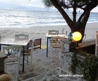 Taverne am Strand von Agia Anna