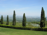 Blick vom Borgo Poggio Bianco ins Tal