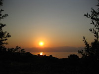 Sonnenaufgang Kalamata Bucht 6 uhr Morgens