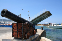 Pontonbrücke nach Lefkada Stadt