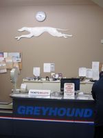 Schalter der Greyhound-Busgesellschaft