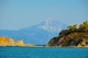 Berg Athos von den Eselsinseln aus gesehen