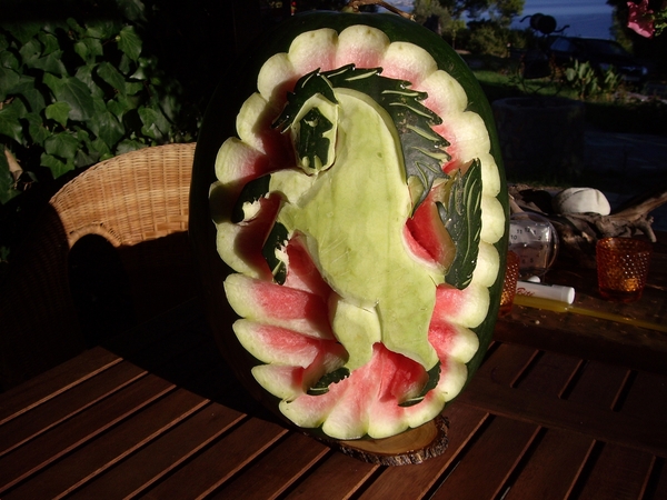 Geschnitzte Wassermelone