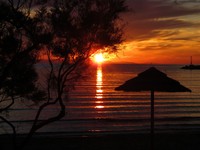 Sonnenuntergang vor Delphini Beach /Syros