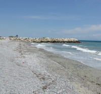 Strand bei dm Hafen von Litochoro