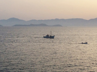 Nisida Agios Nikolaos + Naxos nach Sonnenuntergang