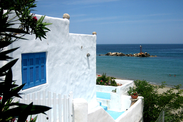 Weiß-Blau auf Skyros