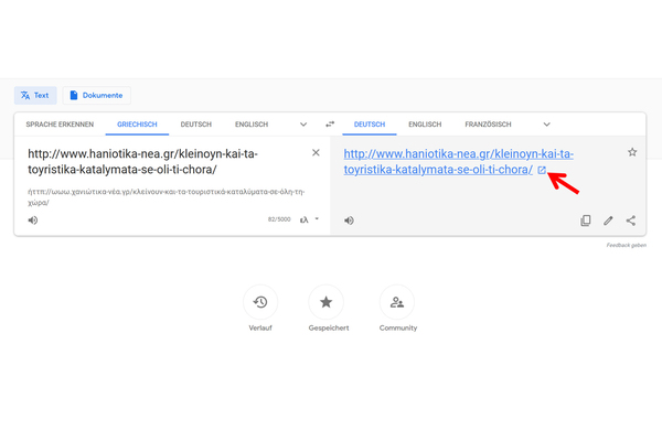 Artikel mit Google übersetzen