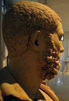 typisches Gesicht aus der antiken Welt. 02
