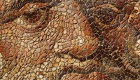 Mosaik- Gesicht aus der Antike. 
