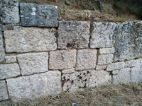 antike Wehrmauer von Amphipolis. 